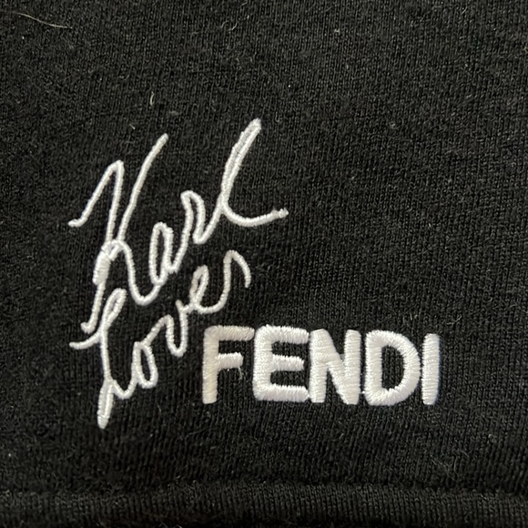 FENDI // Karl Lagerfield Lover sweatshirt fitted Medium - Picture 3 of 4